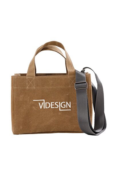 VIDESIGN Kanvas Çanta Camel