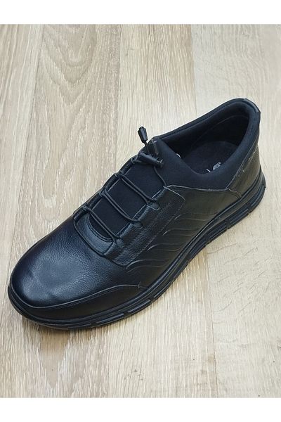 LİCCAS Pantofi sport de iarnă pentru bărbați Droplant - piele naturală, cauciuc și talpă cu filet, fără șireturi și ortobetici
