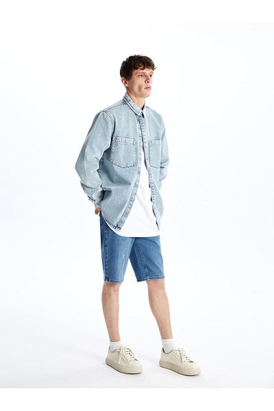 LC Waikiki Skinny Fit Jeans-Shorts für Herren