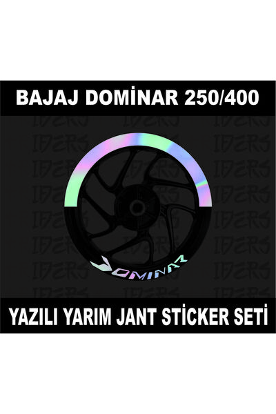 TRİDERS Dominar 250/400 Uyumlu  Yarım Jant Şeridi Dominar Yazılı HOLOGRAM