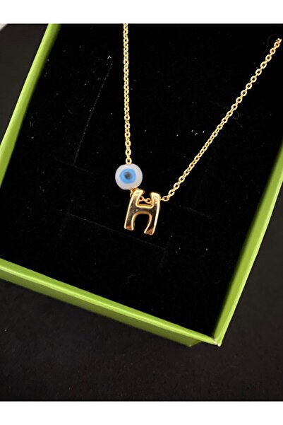 HerşeyVarBurda قلادة بأحرف صغيرة ثلاثية الأبعاد بلون ذهبي - تفاصيل خرز