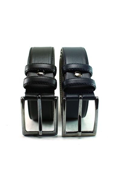 MENTOR REGALO Μαύρη και Navy Blue Κλασική Ζώνη 2 τεμαχίων - 68019