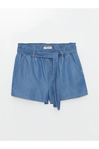 LC Waikiki LCW Jeans Women - Rovné džínové šortky s elastickým pasem