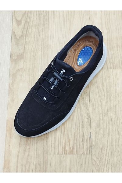 DROPLANT Men's Sporty - Genuine Leather, Lightweight Orthopedic Sole, Smart Tied Summer Shoes