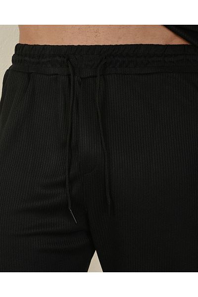 İLKCET MODA Ανδρικό κανονικό σορτς με ραβδώσεις