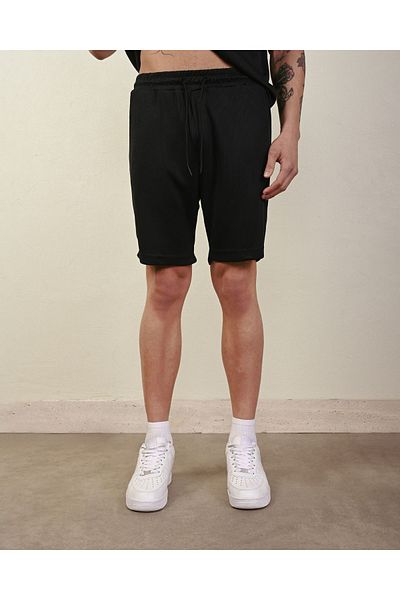 İLKCET MODA Ανδρικό κανονικό σορτς με ραβδώσεις