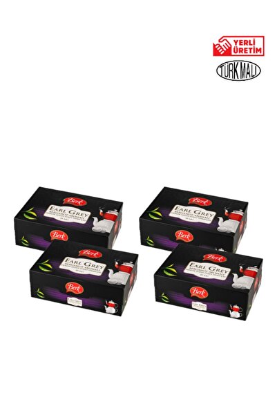 Berk Siyah Çay Demlik Poşet Çay Earl Grey Bergamot Aromalı 48'li x 4 Paket