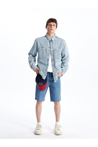 LC Waikiki Skinny Fit Jeans-Shorts für Herren