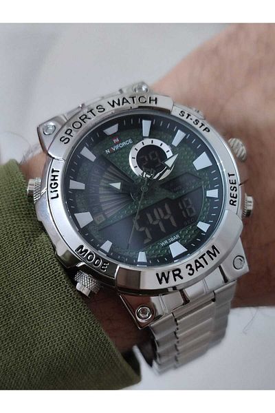 Naviforce Men's Wristwatch - Digital and Analog, Double Cord 2101
