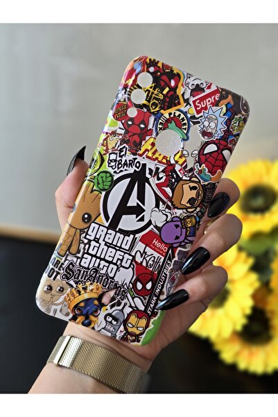 SUPER FRAME Xiaomi Redmi Note 7 Uyumlu Baskılı Şeffaf Telefon Kılıfı