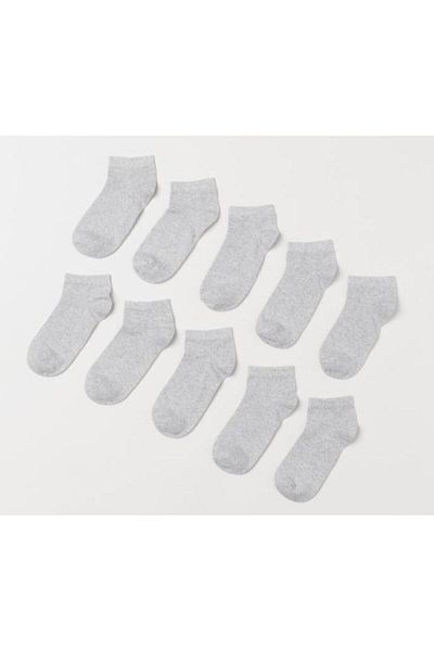 UZARLAR ÇORAP 10 Pairs Economic Pack Gray Booties Socks