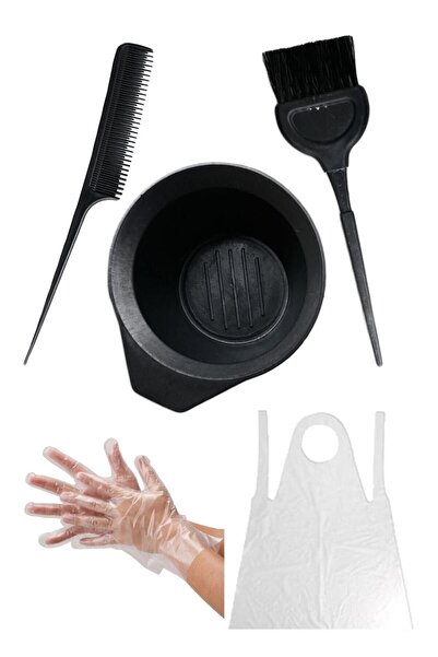 EGESEM Saç Boyama Seti & Saç Boya Fırçası + Krepe Tarağı+ Boya Kabı+eldiven + Önlük & Hair Coloring Set