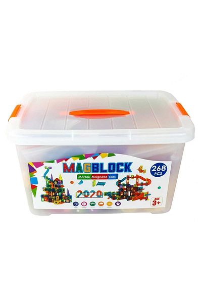 zenkid 268 قطعة Magblock - مكعبات وأسطوانات مغناطيسية - مجموعة ألعاب تعليمية ومطورة للذكاء