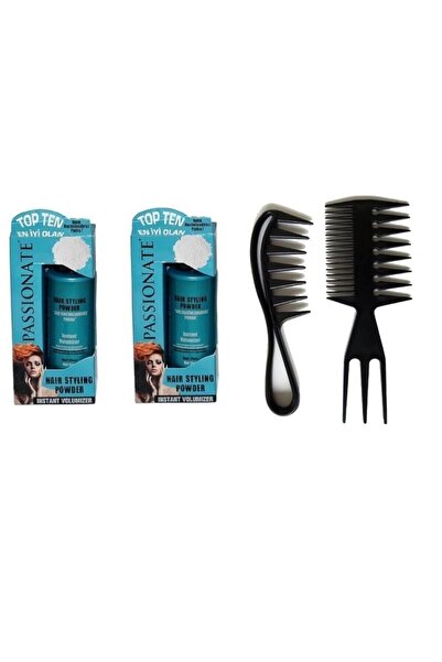 Passionate Şekillendirici Hacim Veren Saç Pudrası 20 gr Mavi Croc1102 Şekillendirici Tarak Seti 2li