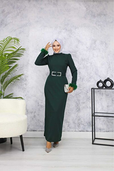 marwella Tesettür Abiye - Zümrüt Yeşili