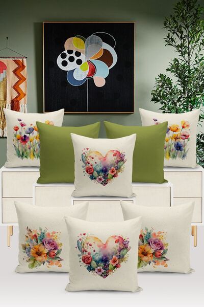 Bertille Home Seria Flower/Vintage, cu imprimare digitală pe două fețe, set d...