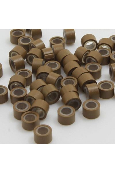 CLARİS Silicone Hair Care Beads 500pcs Milk Coffee