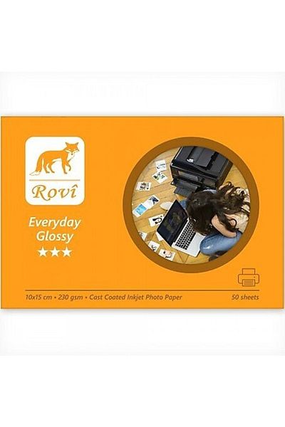 ROVİ Everyday Glossy Photo Paper 230gsm 50yp 10x15