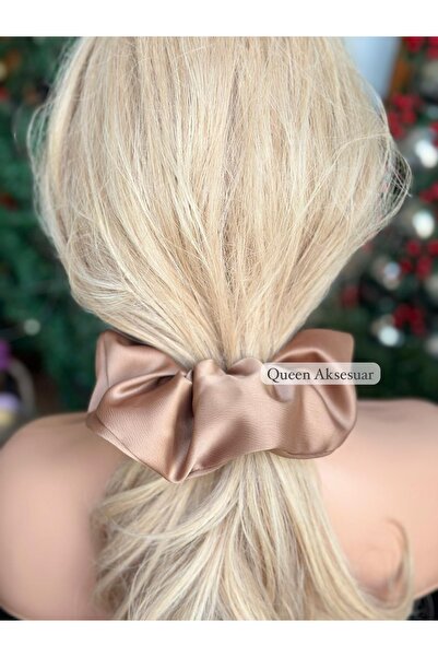 Queen Nelly Maro caramel lat din satin - Cataramă elastică și cadou henna