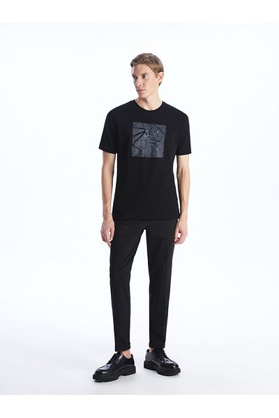 LC Waikiki Crew Neck Short Sleeve Printed Pique Men's T-Shirt