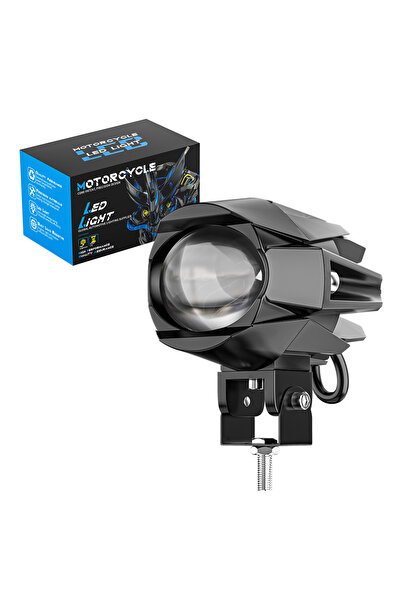 DEKOHOP Motosiklet Led Lazer Sis Farı 2 ADET Delici Modifiye Beyaz Sarı Çift Renk 12-80 Volt