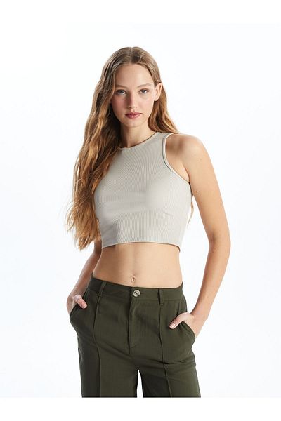 LC Waikiki Γυναικείο Crop Top με λαιμόκοψη