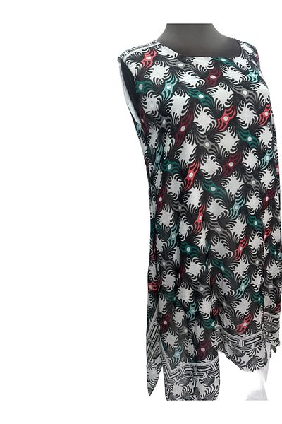 DNC Ethnic and Authentic Patterned Oversize Tulle Dress