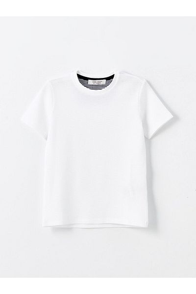 LC Waikiki T-shirt chłopięcy z krótkim rękawem i okrągłym dekoltem