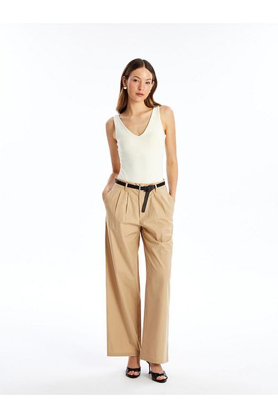 LC Waikiki Damen V-Ausschnitt Bodysuit - Uni Schnitt