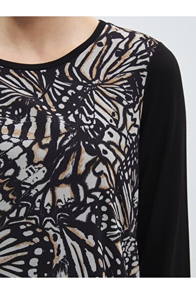 LC Waikiki Dámské tričko se vzorem Crew Neck