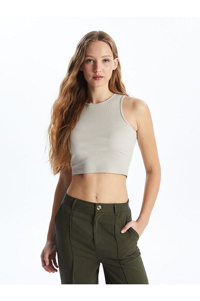 LC Waikiki Γυναικείο Crop Top με λαιμόκοψη