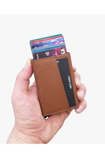 Emek Minimalist Secrid Automatic Mechanism Metal RFID Blocking Card Holder