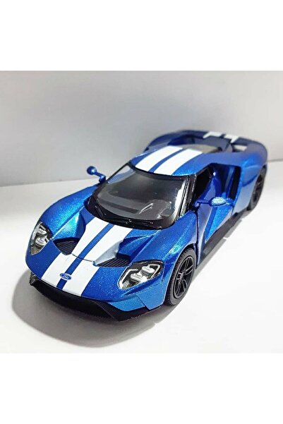 Kinsmart 1.36 ÖLÇEK KİNSMART LİSANSLI FORD GT MAVİ RENK 12 CM MODEL METAL ARABA