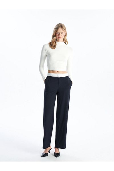 LC Waikiki Γυναικείο Crop - Stand γιακάς, μακρύ μανίκι
