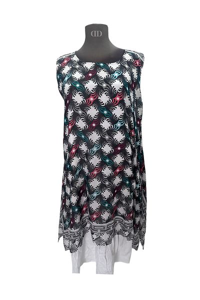 DNC Ethnic and Authentic Patterned Oversize Tulle Dress