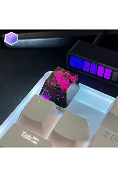 New Keycaps Black And Purple Esc Mekanik Klavye Tuşu Artisan Keycaps