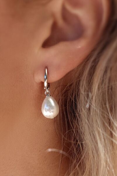 VAOOV 925 Ayar Gümüş Mayorka Inci Küpe