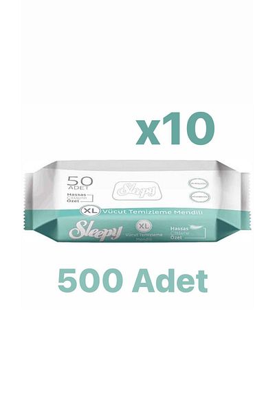 Sleepy Body Cleansing Towel, Patient Perineum Towel, Makeup Removal Wipes 10 x 50 Pieces