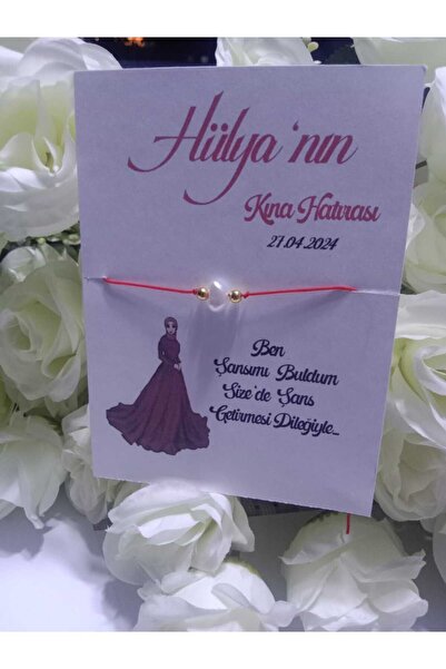ORYO Kişiye Özel Şans Bilekliği Isimli Söz Nişan Nikah Kına Hediyesi 25 Adet