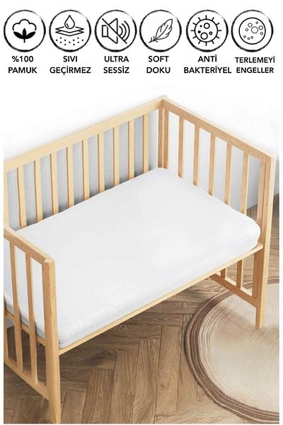 ÇETTEX Baby 100% Cotton Liquid Proof Fitted Baby and Child Mattress Protector Mattress
