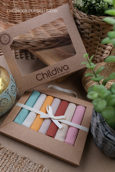 Childiva Özel Seri 7'li Bebek Ağız Silme Mendili