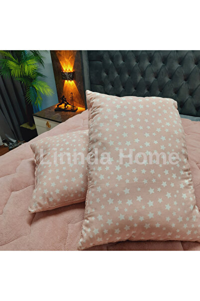 Linnda Home Peluş Yumuşaklığı Çift Taraflı Desenli Premium Welsoft Yastık 2 Adet