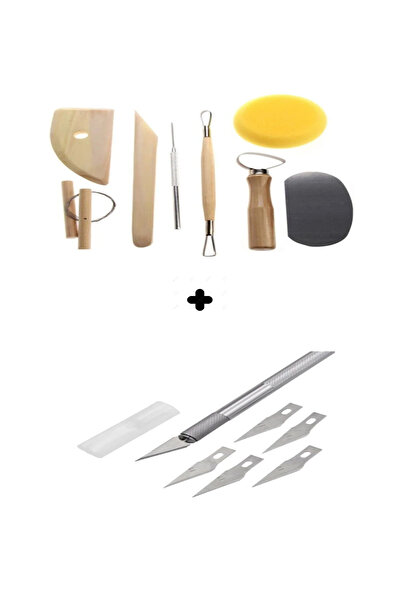 TİFOYS Seramik Başlangıç Seti 9 Parça Modelaj Modelleme Heykel Çömlek Sanatsa...