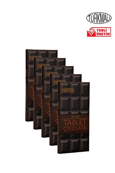 Harras Bitter Tablet Çikolata 80gr x 5 Paket