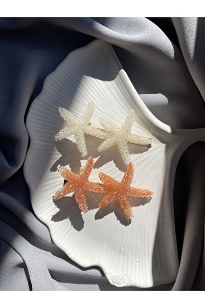 TwinsSis Store Κλιπ πόρπης Starfish 2 τεμαχίων (κρεμ, καφέ)