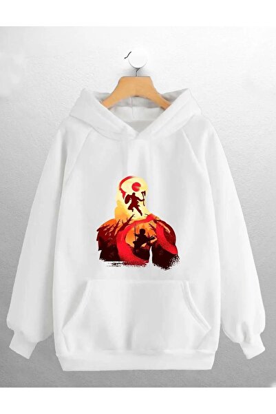 Massgai God Of War Design Štampano Unisex Oversize kroj Sa kapuljačom Dukseri...