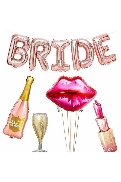 Mini Parti Bride Lipstick Kiss Foil Set - Party Gift Basket