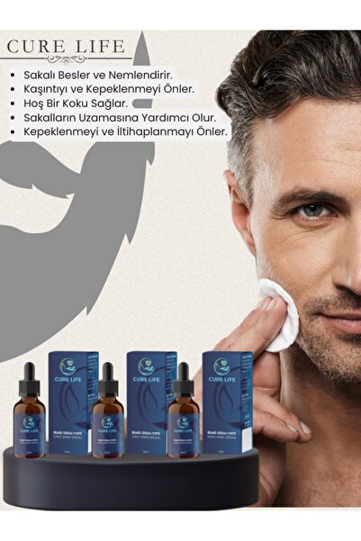 CURE LİFE Sakal Çıkartıcı 3 Lü Set ( 3x50 ml )