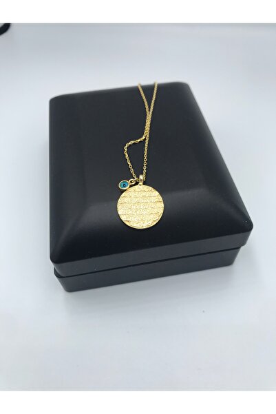 OJO TAKI 925 AYAR GÜMÜŞ AYETEL KÜRSİ DUALI NAZAR GÖZ KOLYE OJO00366