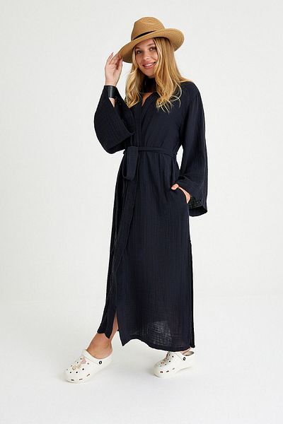 Miespiga Caftan kimono pentru femei 100% bumbac cu centură maxi